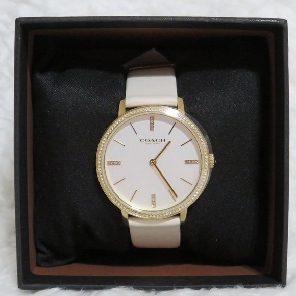 Coach 35mm Audrey Leather Strap Watch main image 4